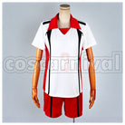 High Morisuke Yaku White Uniform Anime Version Cosplay cosplay costume from Haikyu!! Nekoma, front view 1