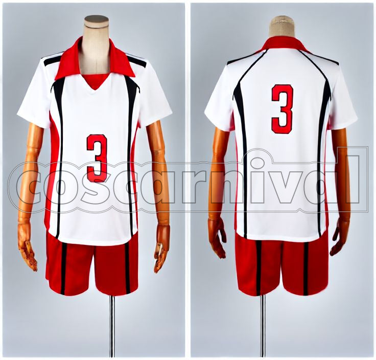 High Morisuke Yaku White Uniform Anime Version Cosplay cosplay costume from Haikyu!! Nekoma, detail-1