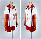 High Morisuke Yaku White Uniform Anime Version Cosplay cosplay costume from Haikyu!! Nekoma, front view 2