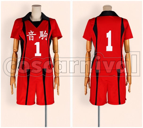 School Volleyball Club Red cosplay costume from Haikyu!! Nekoma High, front view