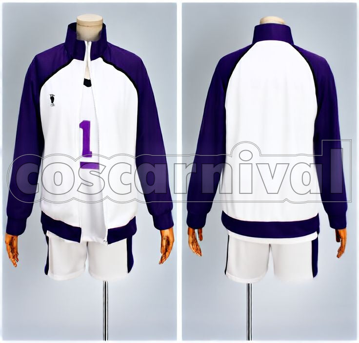 Academy Wakatoshi Ushijima Jersey 3-Piece Set Cosplay cosplay costume from Haikyu!! Shiratorizawa, piece set 37044 detail view