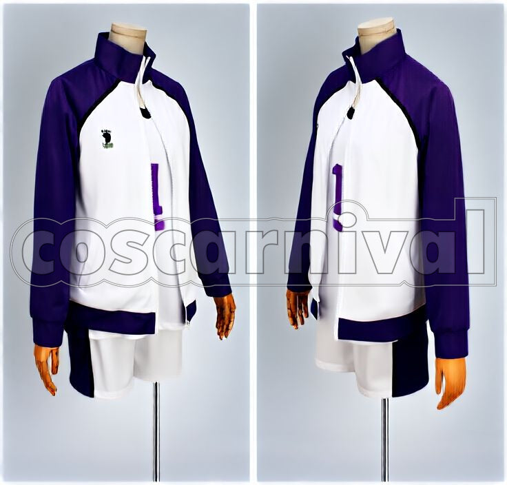Academy Wakatoshi Ushijima Jersey 3-Piece Set Cosplay cosplay costume from Haikyu!! Shiratorizawa, piece set 37045 front view 2
