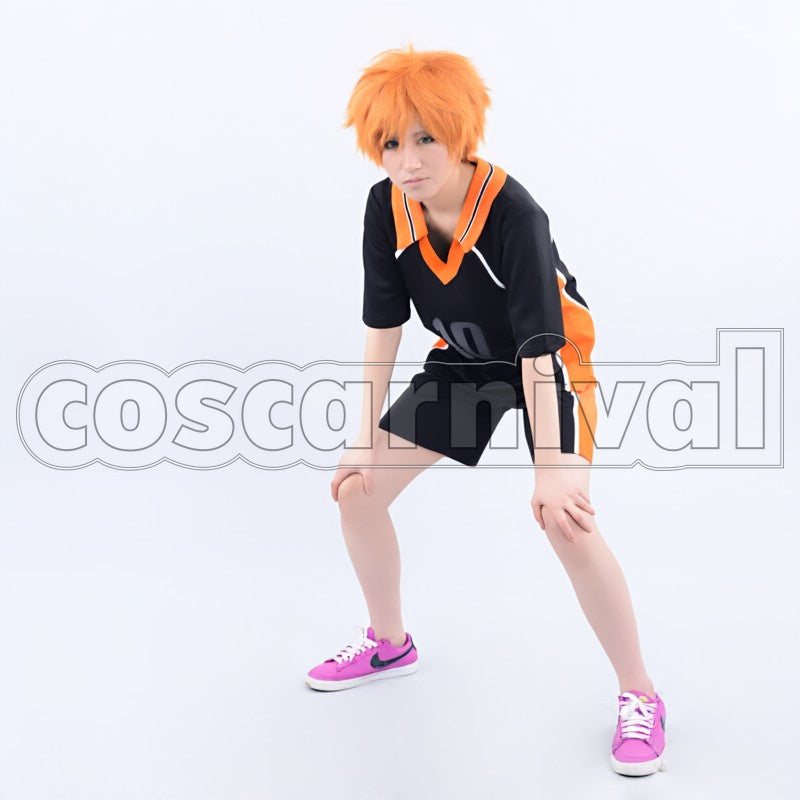 Karasuno High School Volleyball Club cosplay costume from Haikyu!! Shoyo Hinata, front view 2