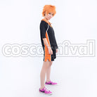Karasuno High School Volleyball Club cosplay costume from Haikyu!! Shoyo Hinata, side view