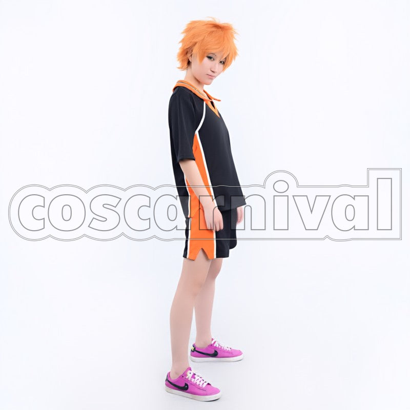 Karasuno High School Volleyball Club cosplay costume from Haikyu!! Shoyo Hinata, side view
