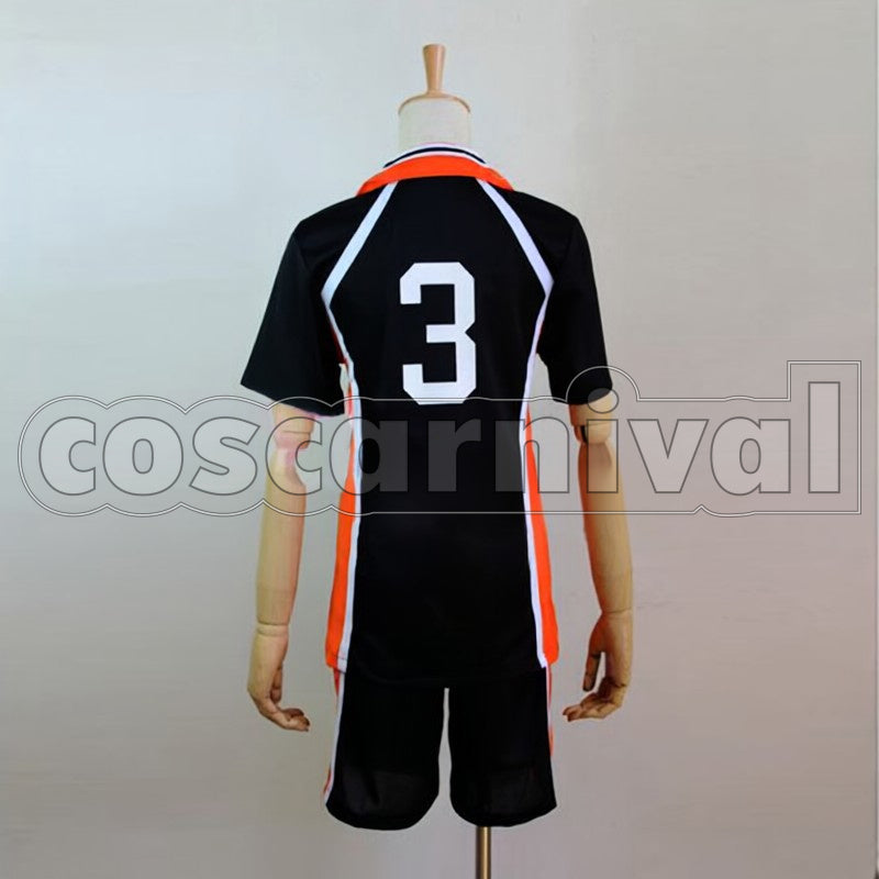 Asahi Azumane Karasuno High School Volleyball Club cosplay costume from Haikyu!!, back view
