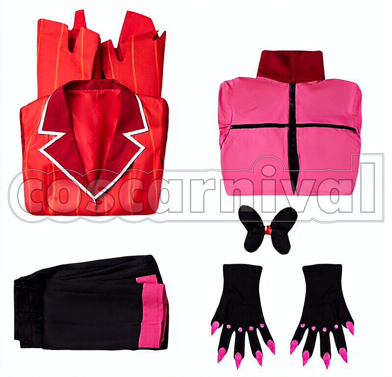 Alastor Cosplay cosplay costume from Hazbin Hotel, set view