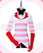 Angel Dust Cosplay cosplay costume from Hazbin Hotel, front view 2