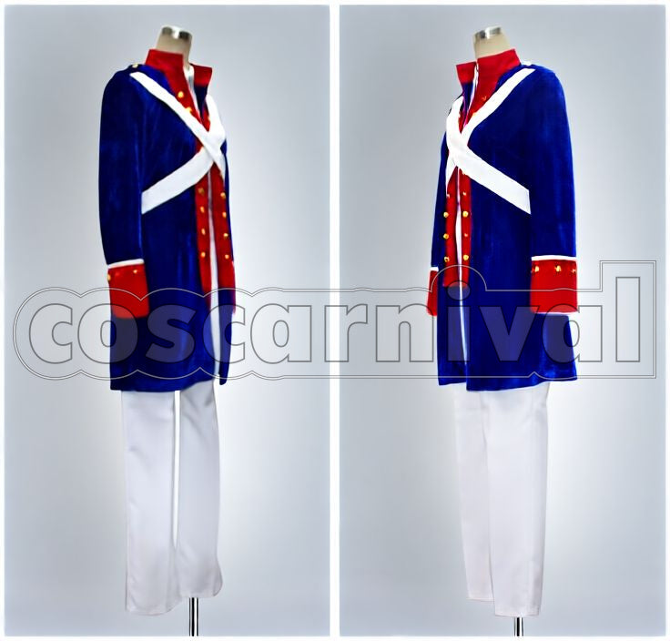 Powers America Revolutionary War Cosplay cosplay costume from Hetalia: Axis, side view