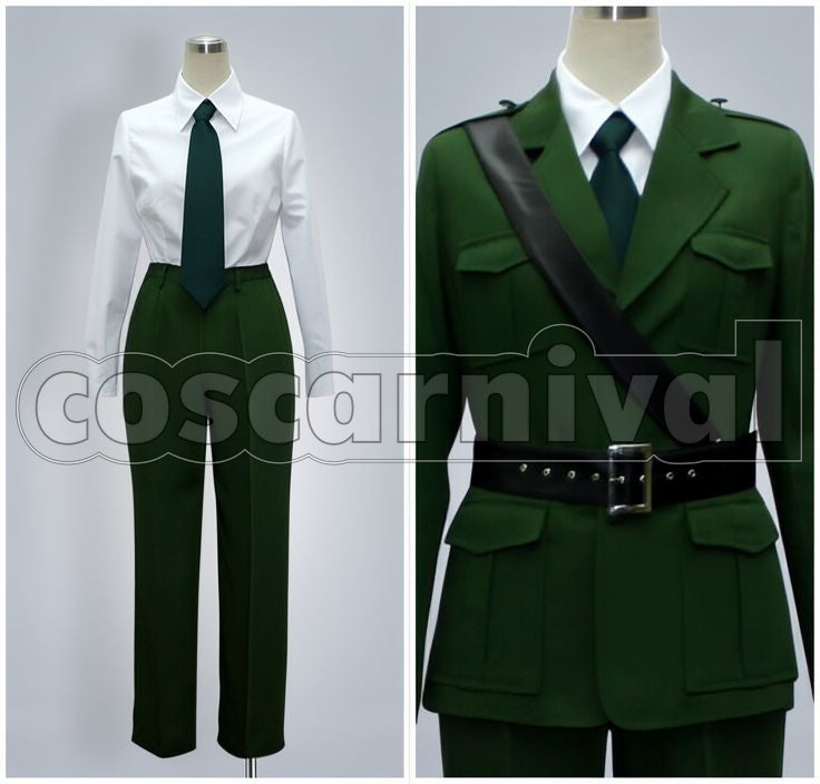 Powers England (Arthur Kirkland) Military Uniform Cosplay cosplay costume from Hetalia: Axis, front view 2