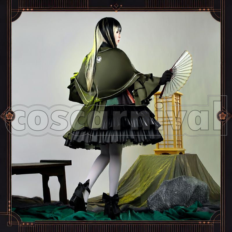 Raden With Haori Cosplay cosplay costume from hololive Juufuutei, back view