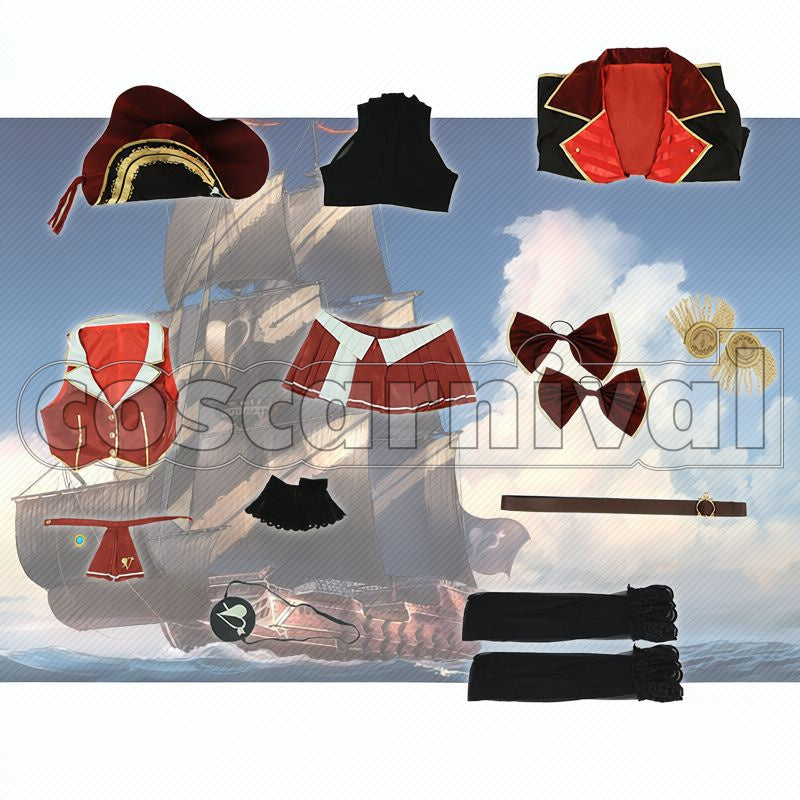 Calliope, Houshou Marine Cosplay cosplay costume from hololive Mori, set view