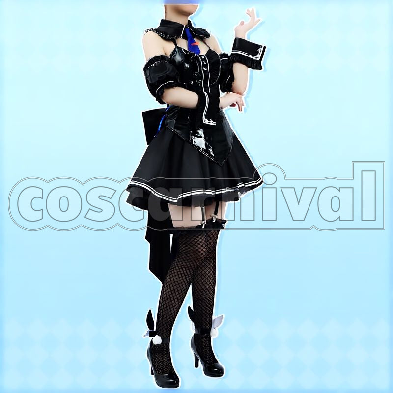 Pekora New Outfit Black Frilly Bunny Dress Cosplay cosplay costume from hololive Usada, detail 1 view 1