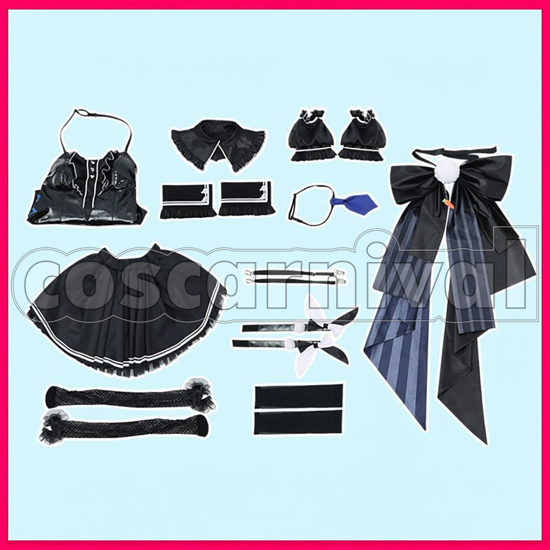 Pekora New Outfit Black Frilly Bunny Dress Cosplay cosplay costume from hololive Usada, set view