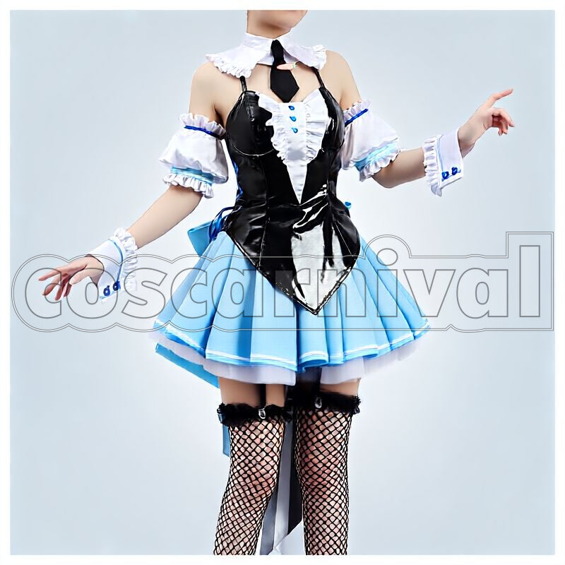 Pekora New Outfit White Frilly Bunny Dress Cosplay cosplay costume from hololive Usada, front view 1