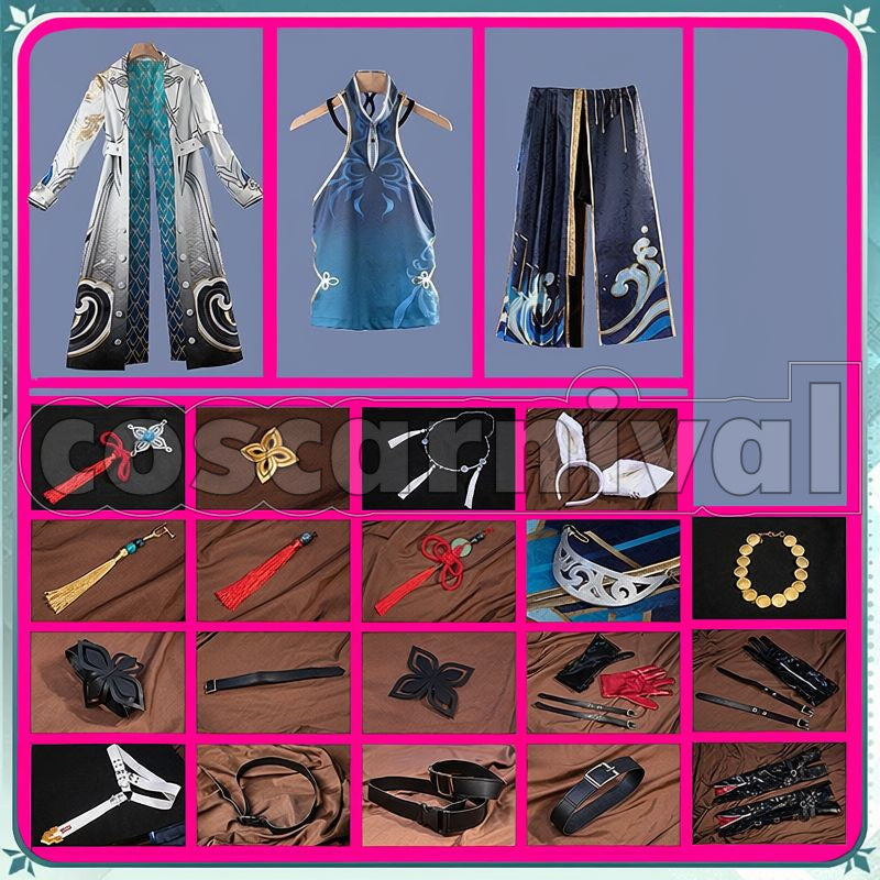 Rail Feixiao Cosplay cosplay costume from Honkai: Star, set view