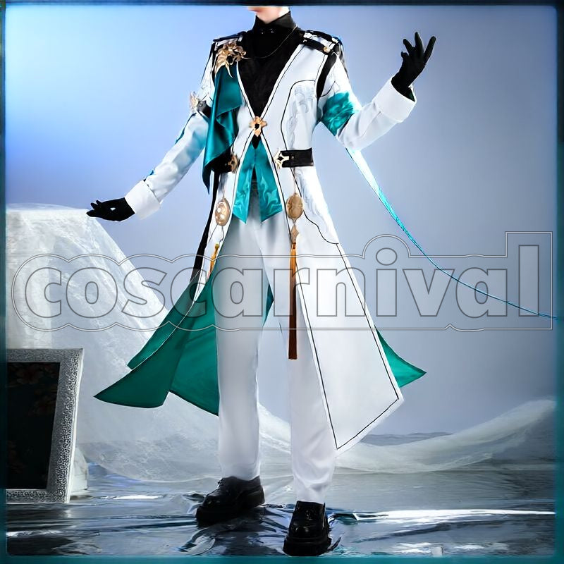 Rail Xianzhou Luofu Luocha Cosplay cosplay costume from Honkai: Star, front view 2