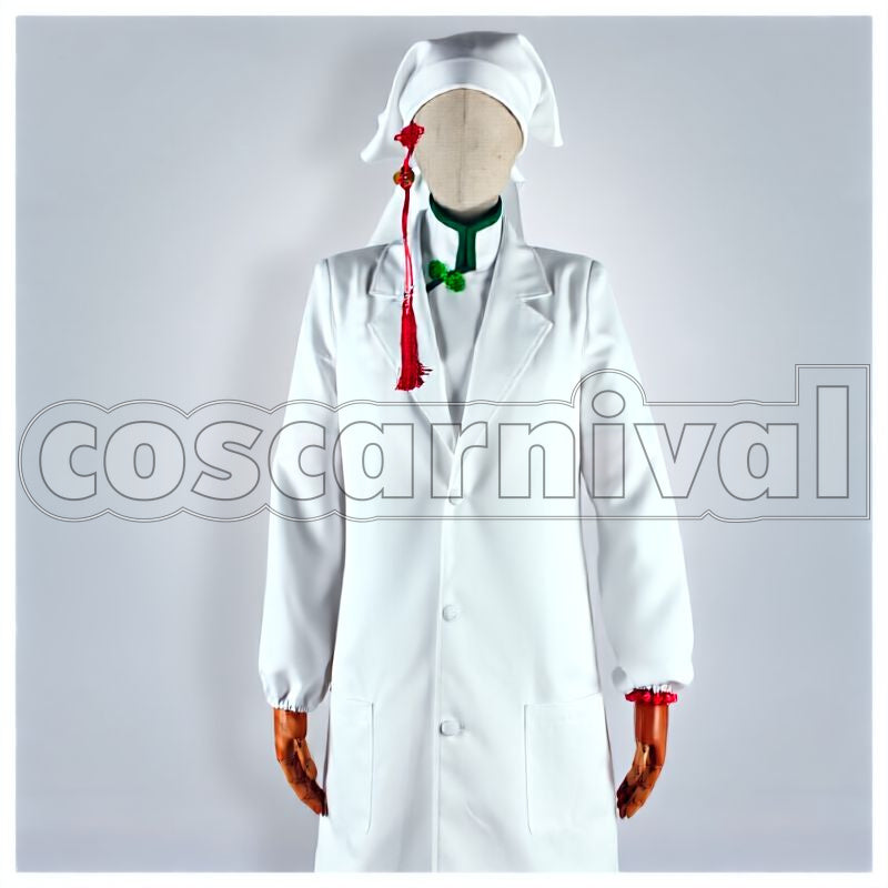 Hakutaku White Coat (Normal) Revised Edition (light purple cuffs and hems) Cosplay cosplay costume from Hozuki's Coolheadedness, front view