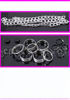 Battle Bad Ass Temple Kuko Harai Necklace, Magnetic Piercing, Stud Piercing, Ring, Earrings Only (Sold Separately cosplay costume from Hypnosis Mic: Division Rap, accessory set view