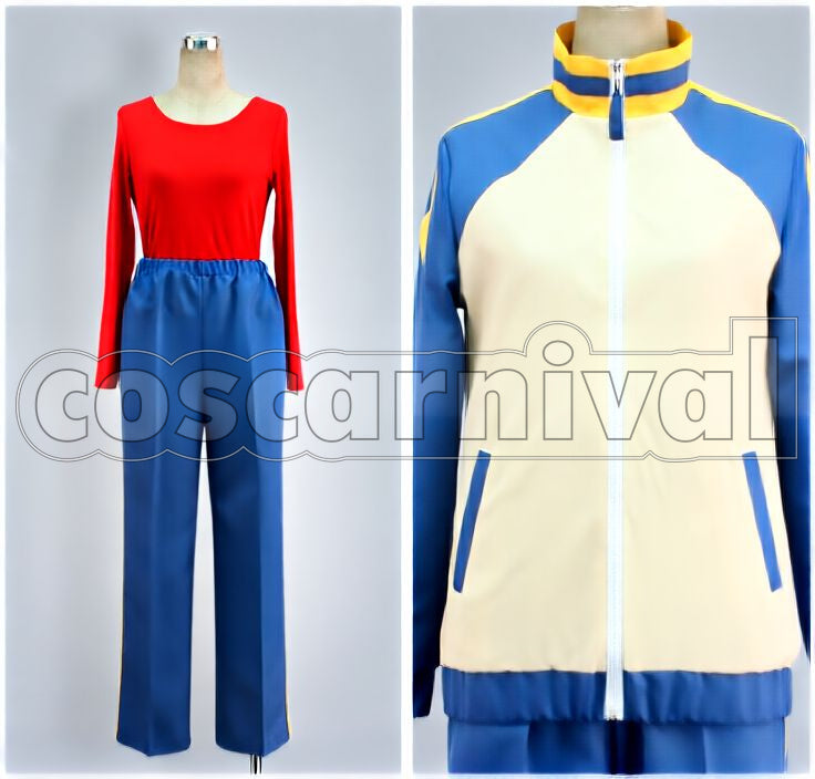 GO Raimon Junior High Jersey Cosplay cosplay costume from Inazuma Eleven, set view