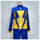 Mark Evans, Axel Blaze Set Uniform Cosplay cosplay costume from Inazuma Eleven, front view 1