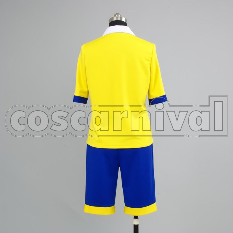 Eleven GO Raimon Junior High Ranmaru Kirino cosplay costume from Inazuma, back view