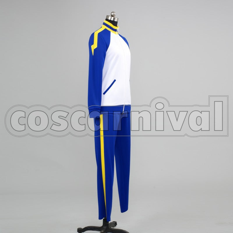 Eleven GO Raimon Junior High Ranmaru Kirino cosplay costume from Inazuma, side view