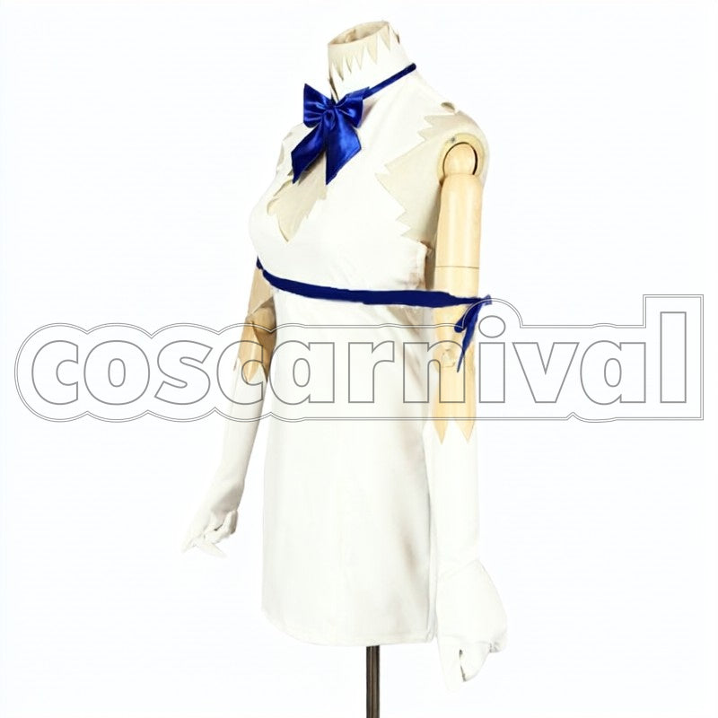 to Try to Pick Up Girls in a Dungeon? Hestia cosplay costume from Is It Wrong, side view