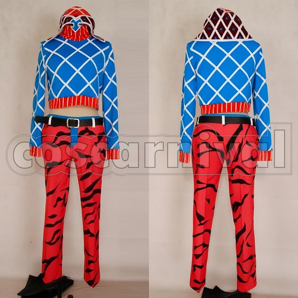 Guido Mista cosplay costume from JoJo's Bizarre Adventure, front view