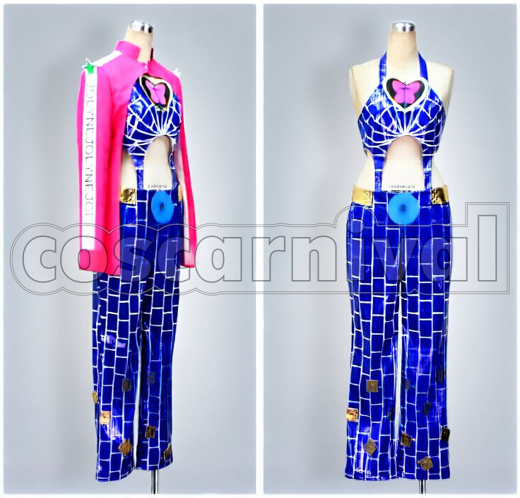 Adventure Jolyne Cujoh Full Set Cosplay cosplay costume from JoJo's Bizarre, front view 3