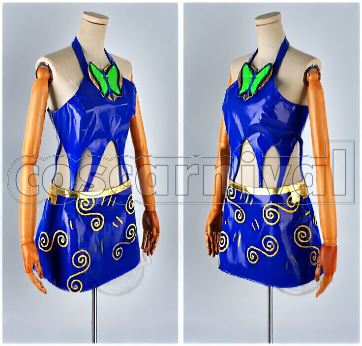 Adventure Trish Una Cosplay cosplay costume from JoJo's Bizarre, front view 2