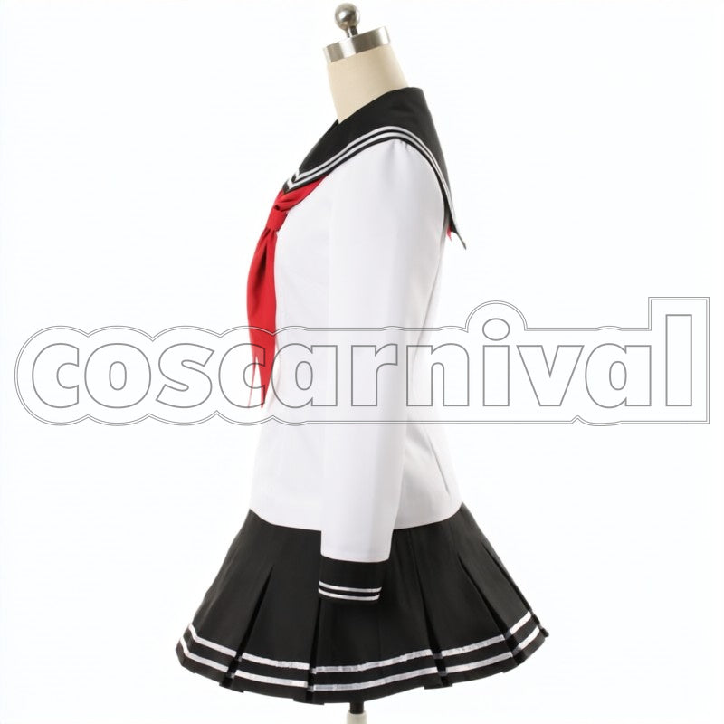 Destroyer Akatsuki cosplay costume from Kantai Collection, side view