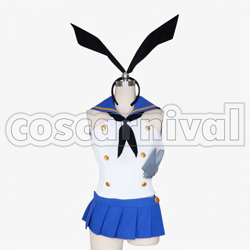 Shimakaze cosplay costume from Kantai Collection, front view