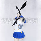 Girl Shimakaze cosplay costume from Kantai Collection Ship, side view