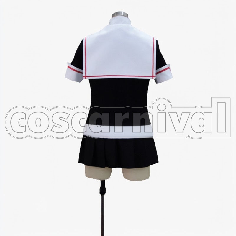 Girl Yuudachi cosplay costume from Kantai Collection Ship, back view