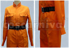Kyoya Hibari Orange Jumpsuit Cosplay cosplay costume from Katekyo Hitman Reborn!, front view 2