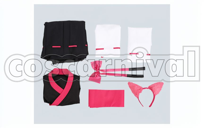 Shrine Maiden Outfit Cosplay cosplay costume from Kemurikusa Ritsu, set view
