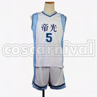 Atsushi Murasakibara cosplay costume from Kuroko's Basketball, front view