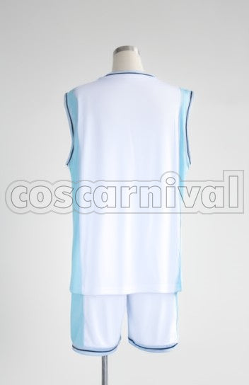 of Miracles Teiko Junior High Tetsuya Kuroko cosplay costume from Kuroko's Basketball Generation, back view