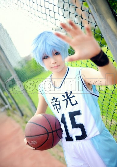of Miracles Teiko Junior High Tetsuya Kuroko cosplay costume from Kuroko's Basketball Generation, front view 5