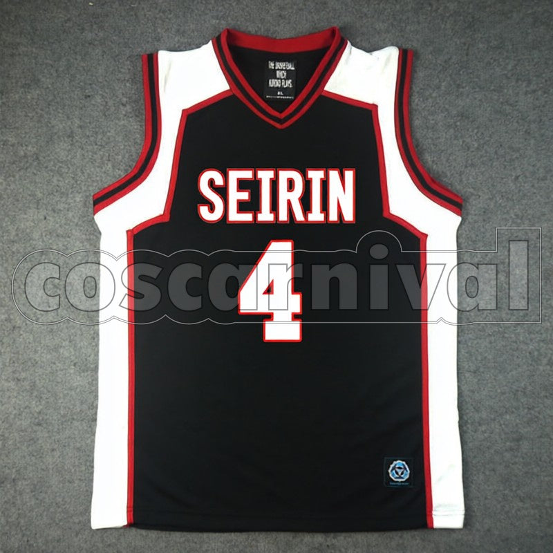 High No. 4 Junpei Hyuga cosplay costume from Kuroko's Basketball Seirin, front view