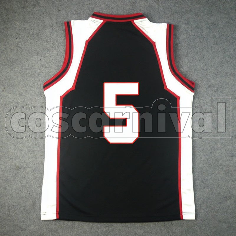 High No. 5 Shun Izuki cosplay costume from Kuroko's Basketball Seirin, back view