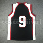 High No. 9 Satoshi Tsuchida cosplay costume from Kuroko's Basketball Seirin, back view
