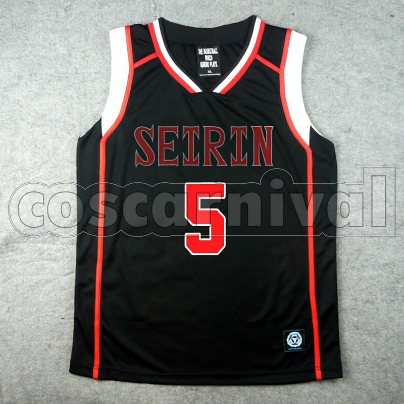 High Shun Izuki No. 5 cosplay costume from Kuroko's Basketball Seirin, front view