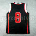 High Rinnosuke Mitobe No. 8 cosplay costume from Kuroko's Basketball Seirin, back view