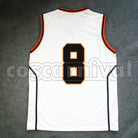 High No. 8 Kiyoshi Miyaji cosplay costume from Kuroko's Basketball Shutoku, back view