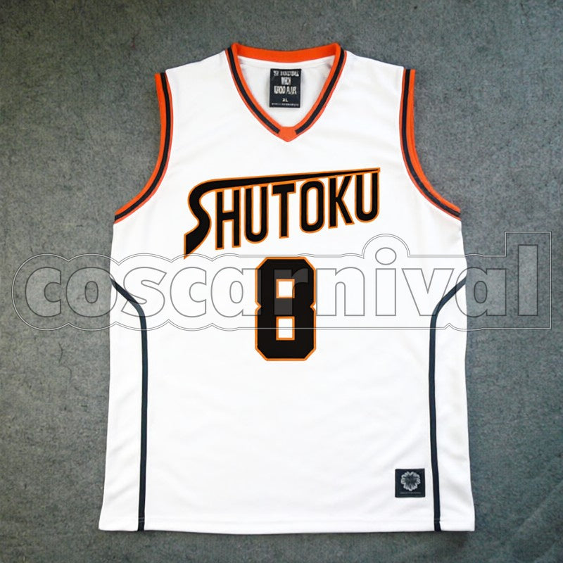 High No. 8 Kiyoshi Miyaji cosplay costume from Kuroko's Basketball Shutoku, front view