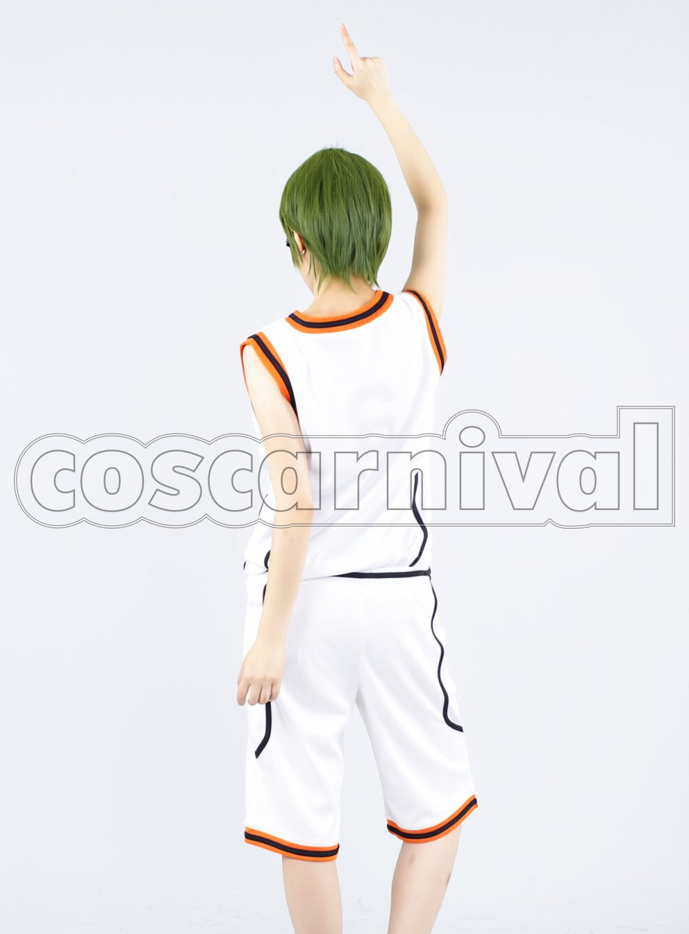 High Shintaro Midorima cosplay costume from Kuroko's Basketball Shutoku, back view 2