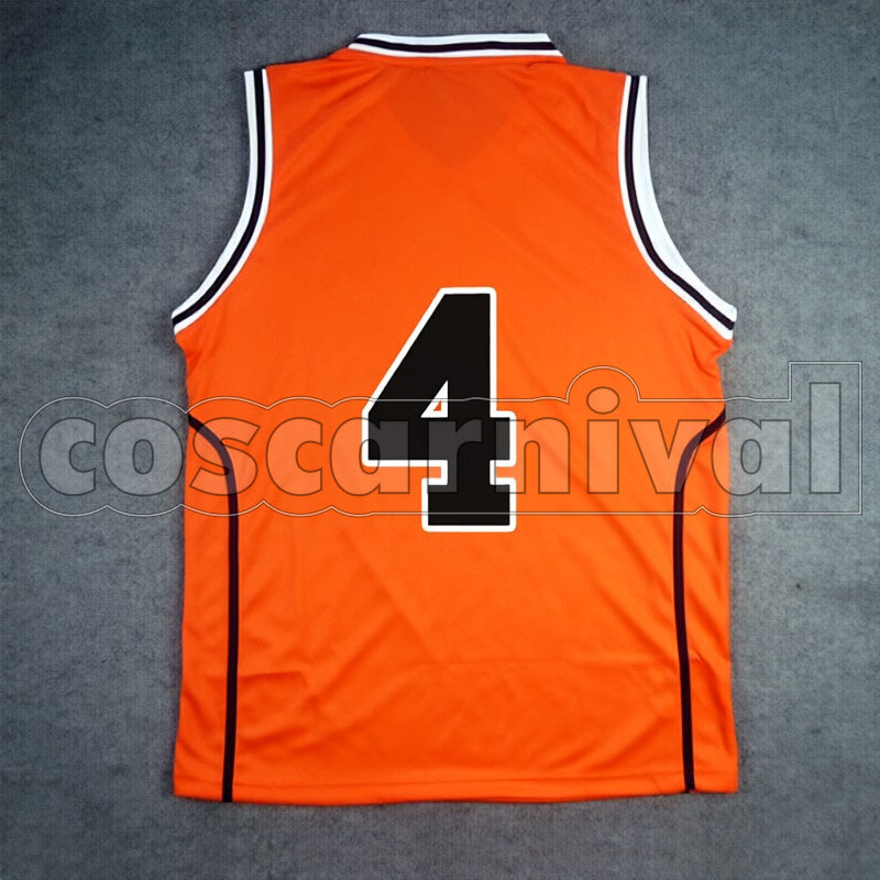High Taisuke Otsubo No. 4 cosplay costume from Kuroko's Basketball Shutoku, back view