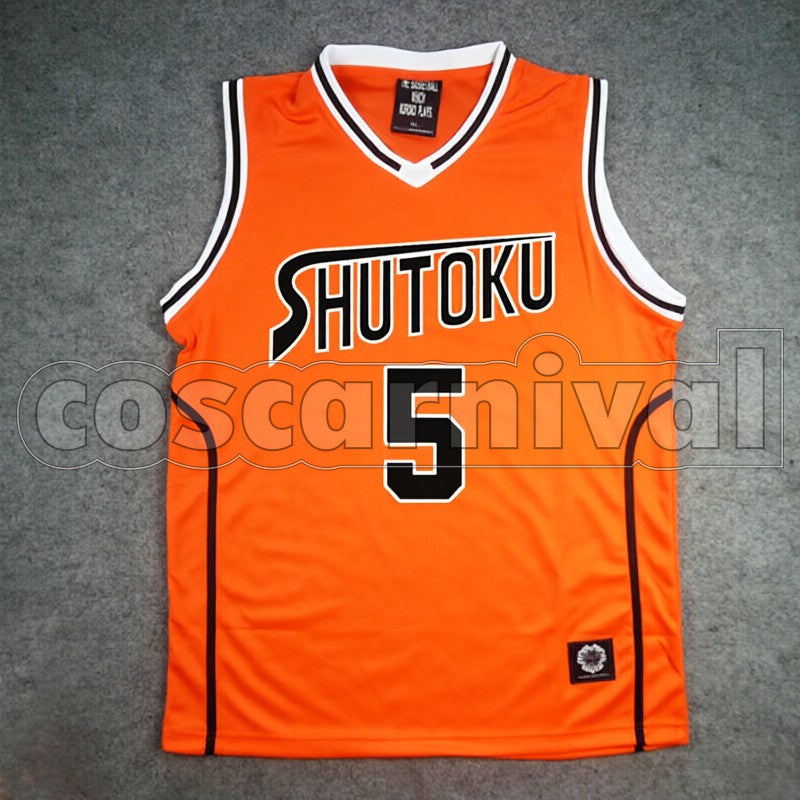 High Shinsuke Kimura No. 5 cosplay costume from Kuroko's Basketball Shutoku, front view